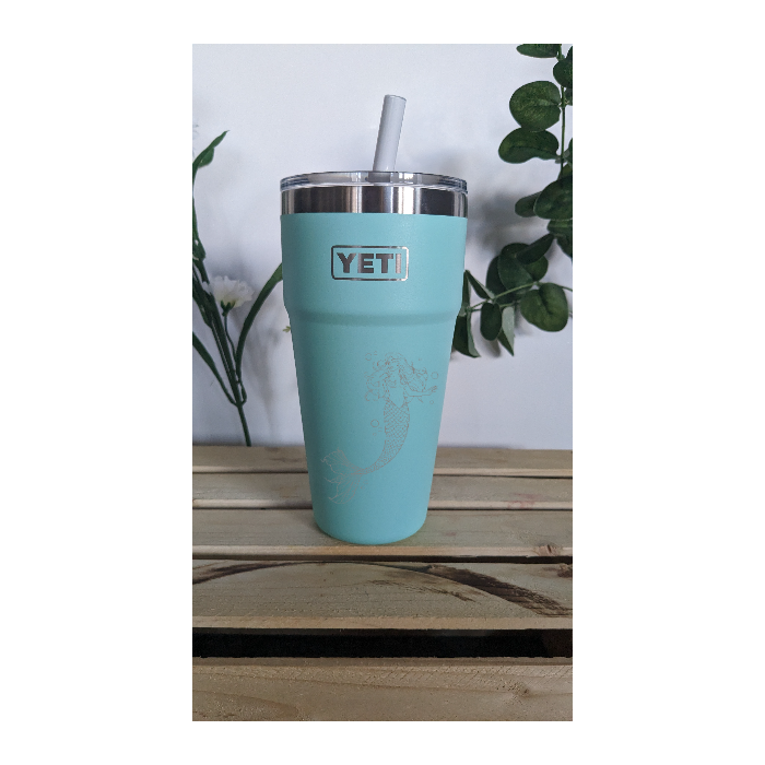 26 oz Custom YETI with straw