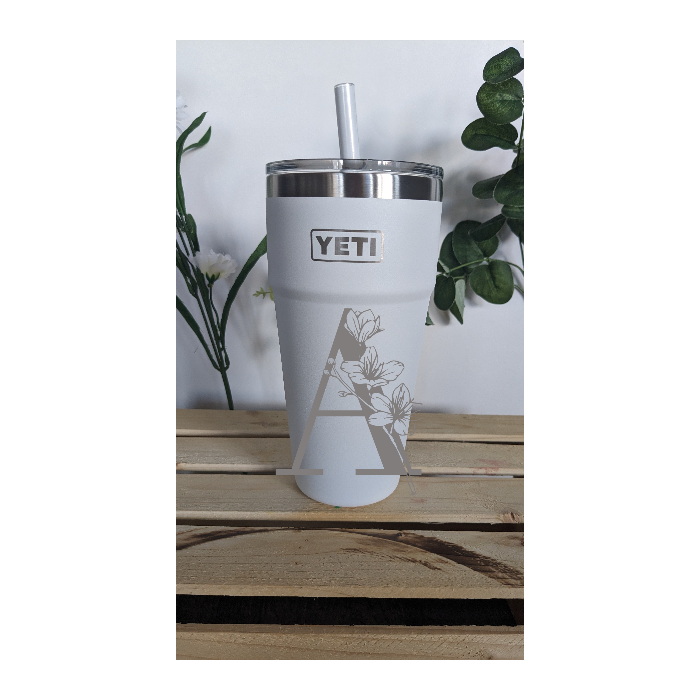 26 oz Custom YETI with straw