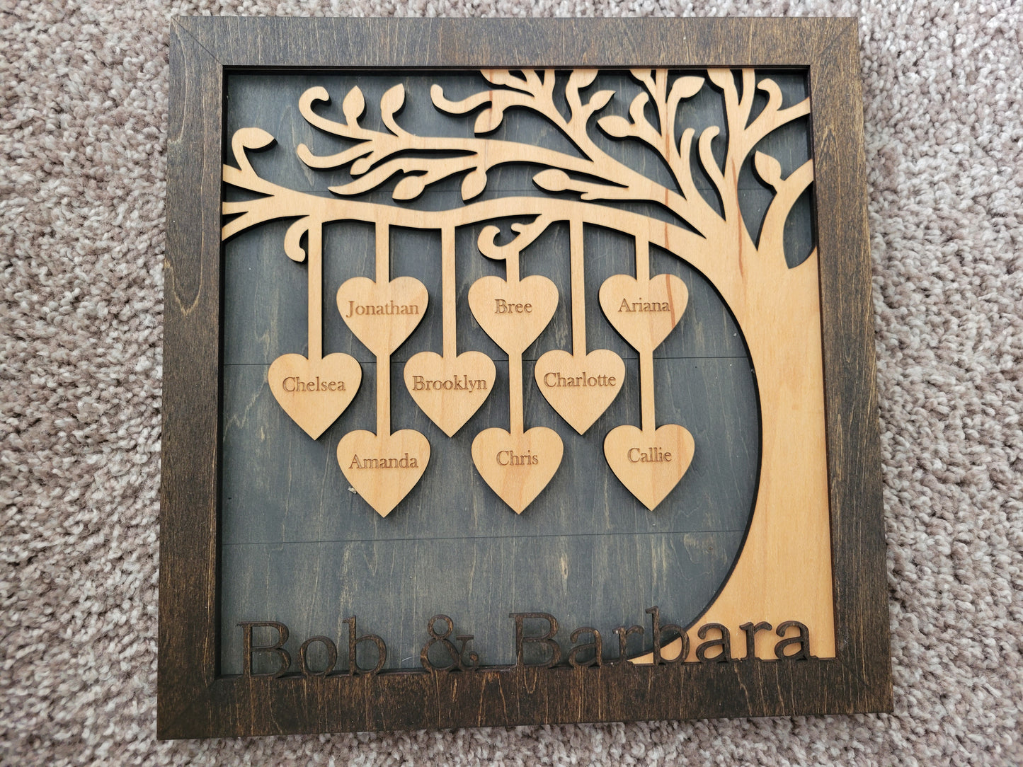 Custom Wood Family Tree