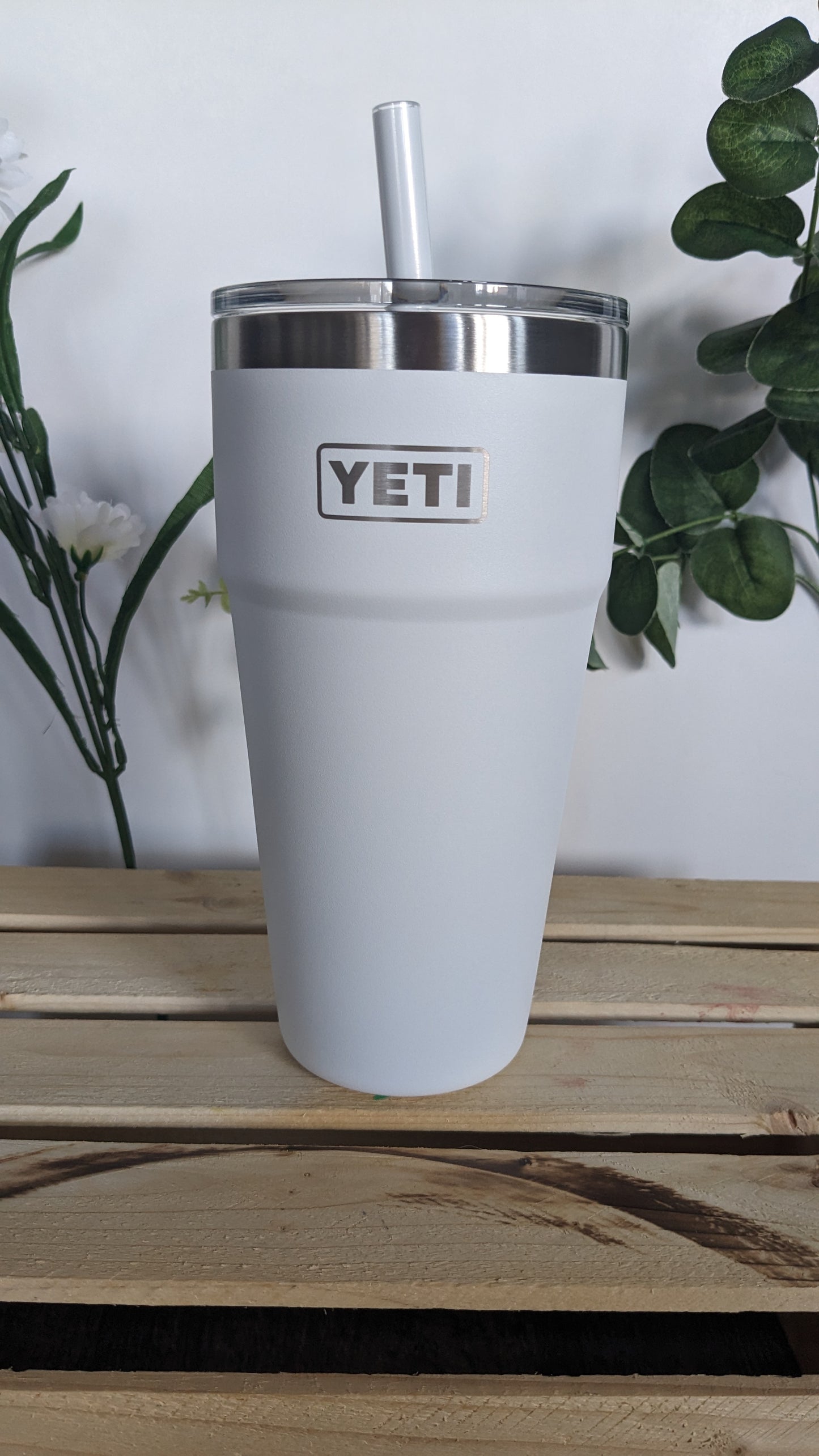 26 oz  Custom YETI with straw