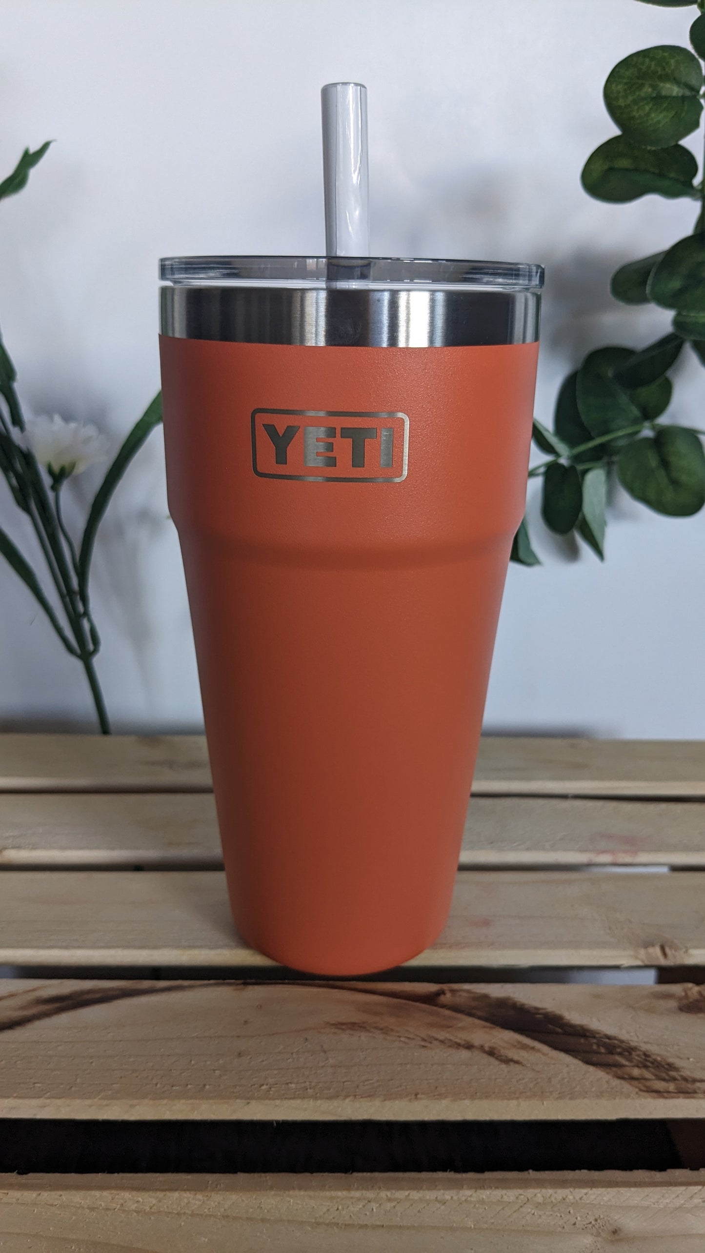 26 oz  Custom YETI with straw