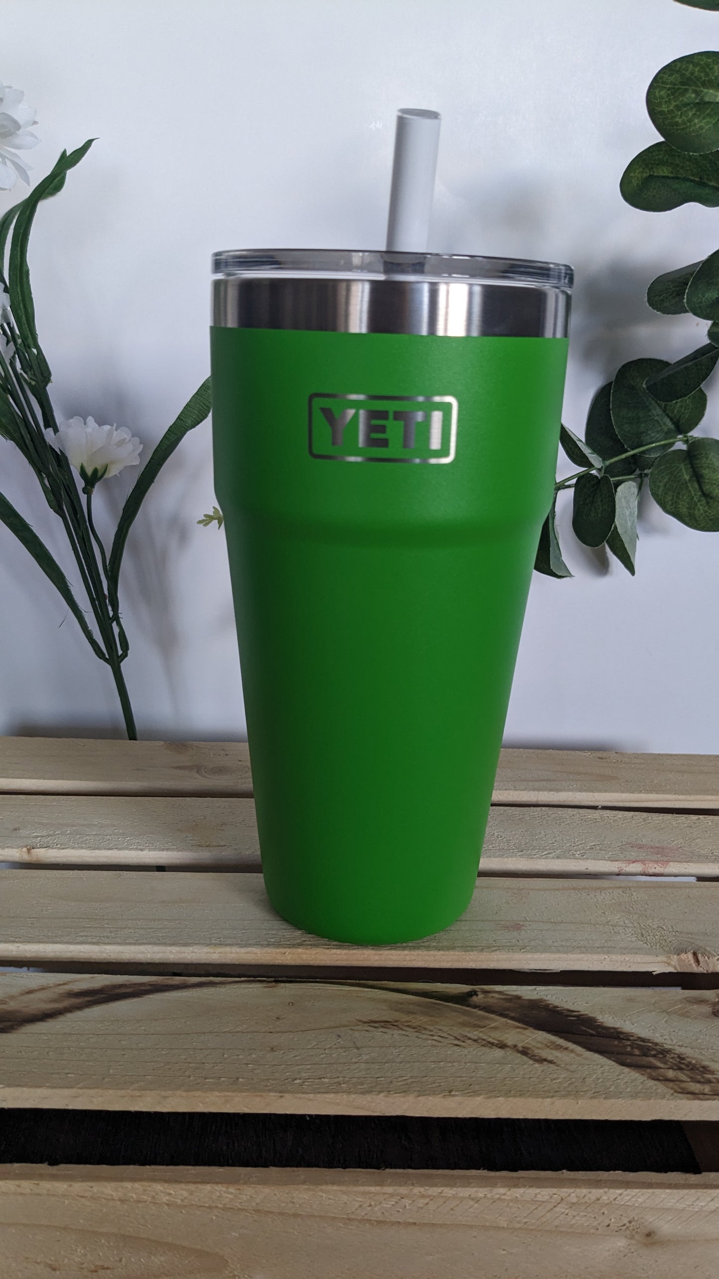 26 oz  Custom YETI with straw