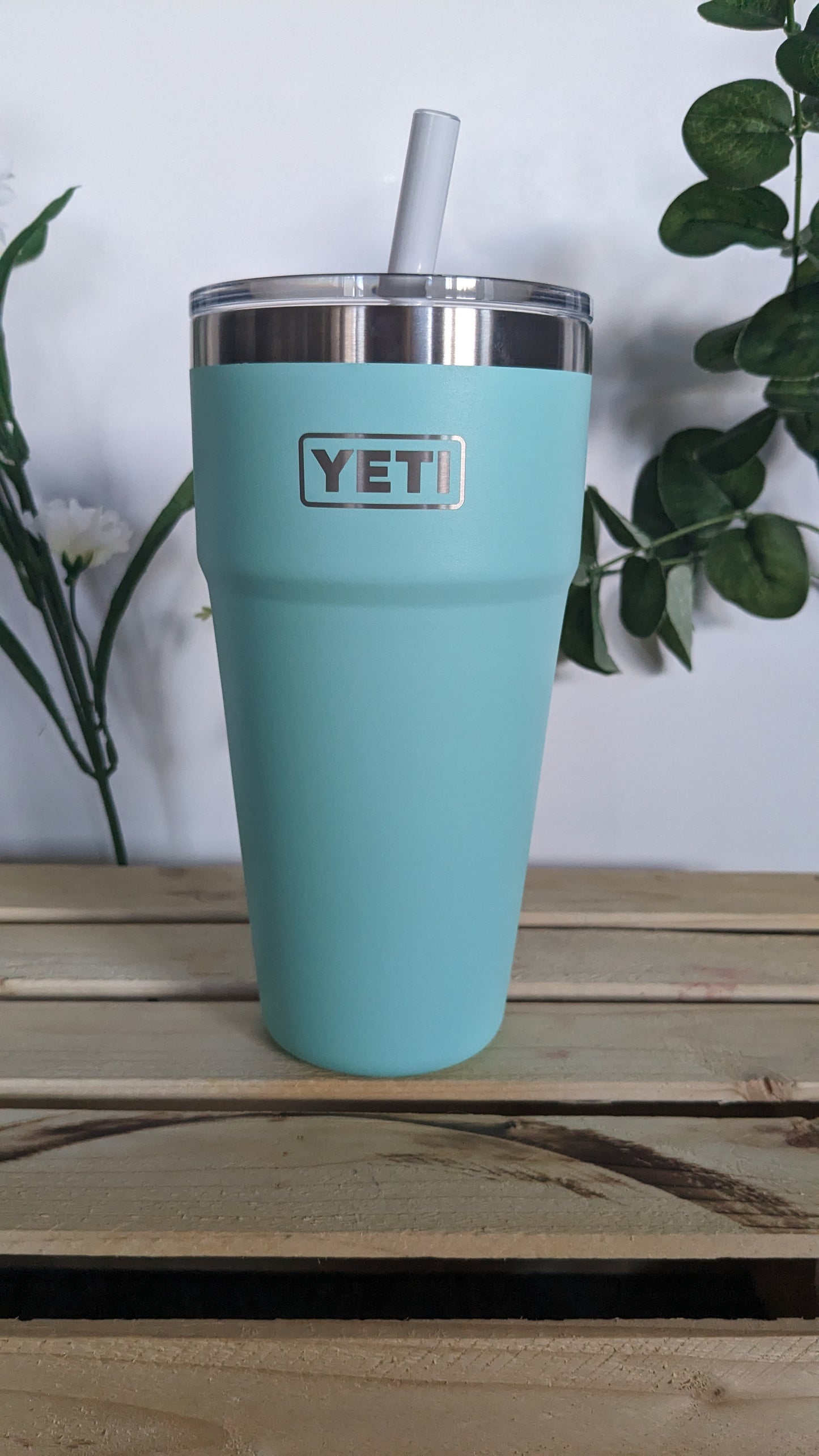 26 oz  Custom YETI with straw